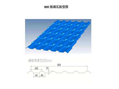 成都NS-004 800琉璃瓦板型圖